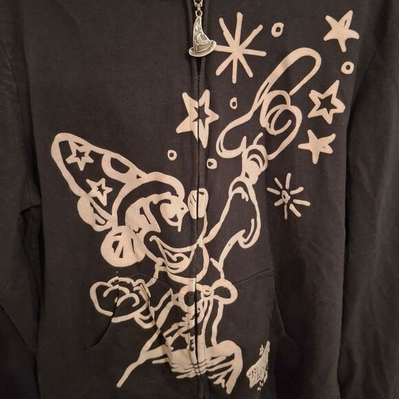 Disney Parks Black Hoodie Jacket WDW - Picture 3 of 10